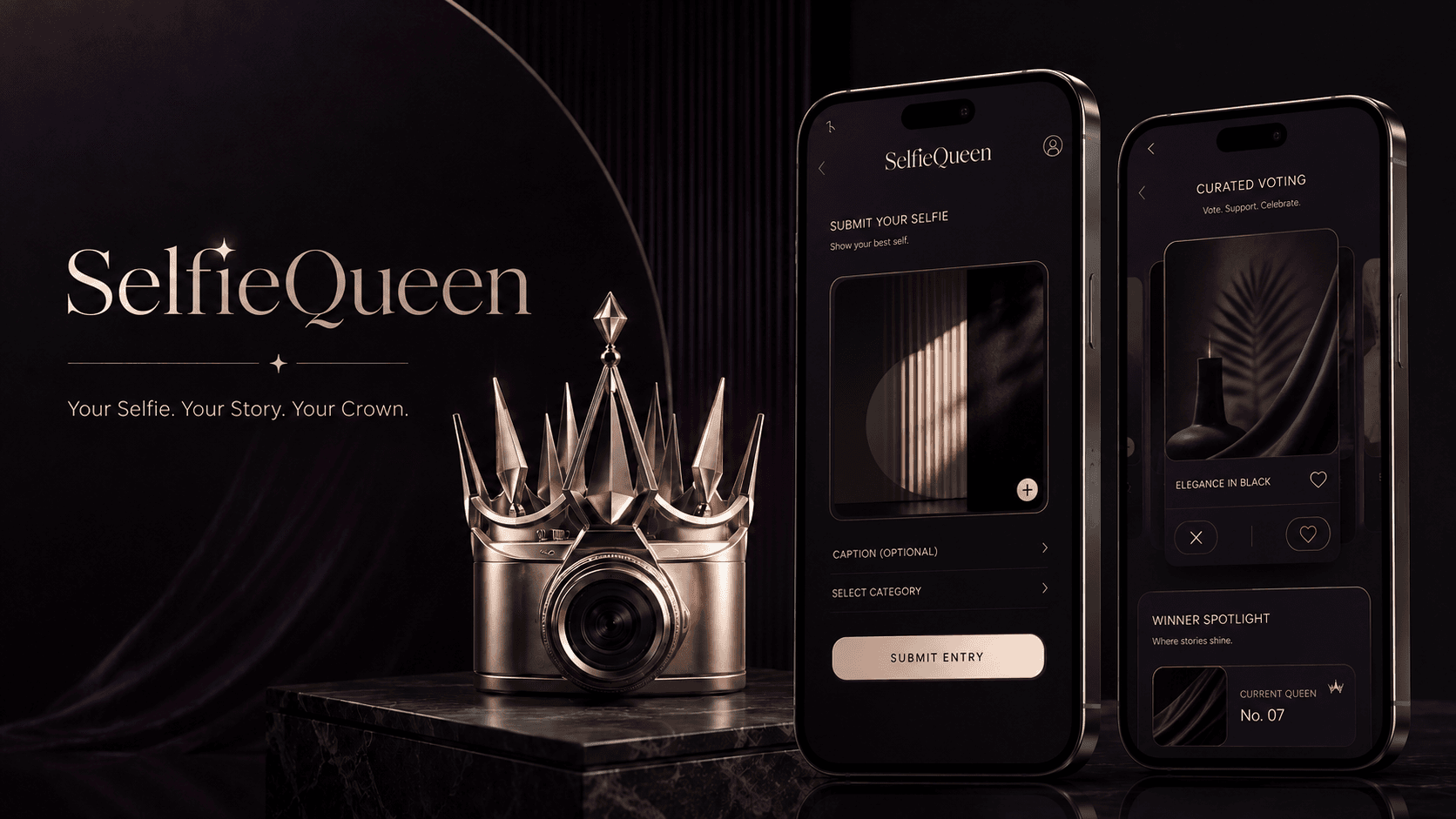 SelfieQueen luxury app theme